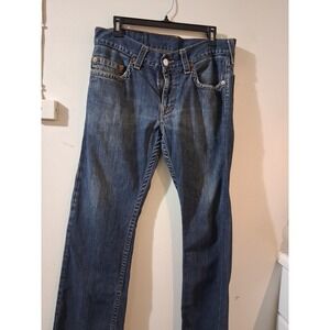 True Religion size 33x32 Mens Straight Leg Jeans Blue Medium Wash Horseshoe